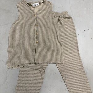 Briggs New York Tan Striped matching set